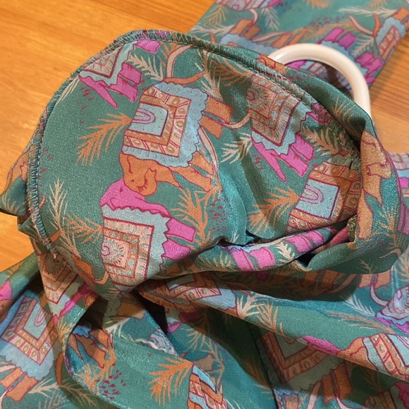 Vintage Soo Young Lee Silk Dress Sz. 10 - Picture 5 of 5